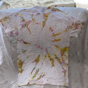 EUC Women’s White/Pink/Yellow Tie Dye Tee